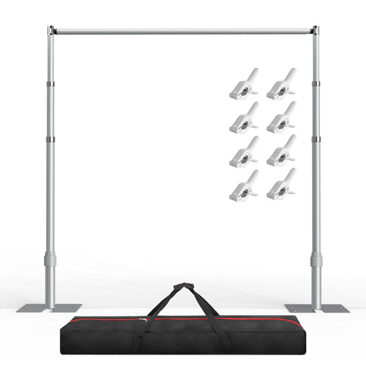 EMART 10x10ft Heavy Duty Backdrop Stand Frame with Adjustable Pipe
