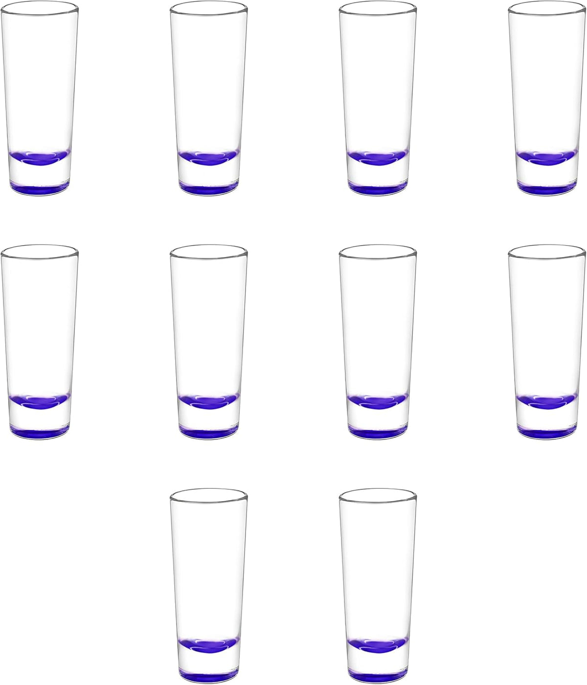 DISCOUNT PROMOS Cordial Shooter Shot Glasses 2 oz. Set of 10, Bulk Pack - Great for Birthdays