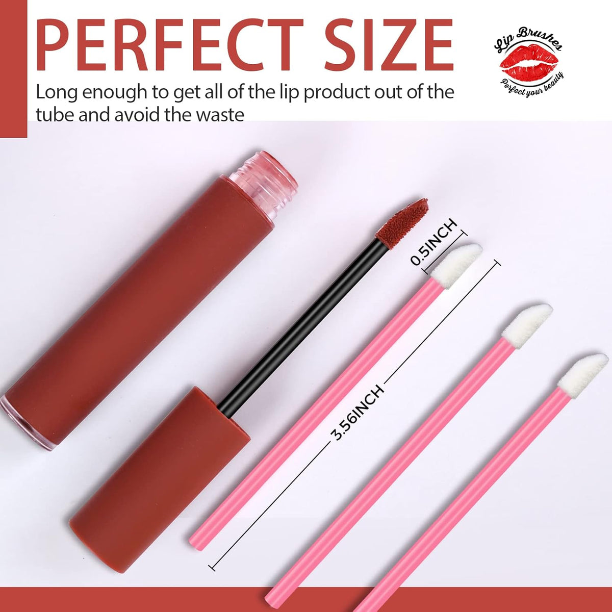 Teenitor 600 Pcs Lip Applicators Disposable Lip Brush, Lip Wands Applicators, Lipstick Applicators