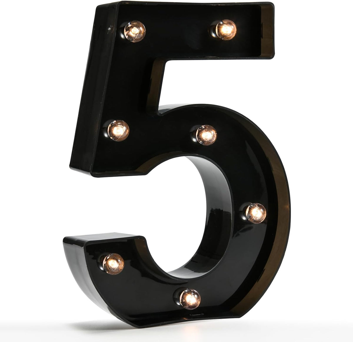 OYCBUZO Light Up Black Alphabet Marquee Number Sign LED Marquee Number Lights Sign for Night Light
