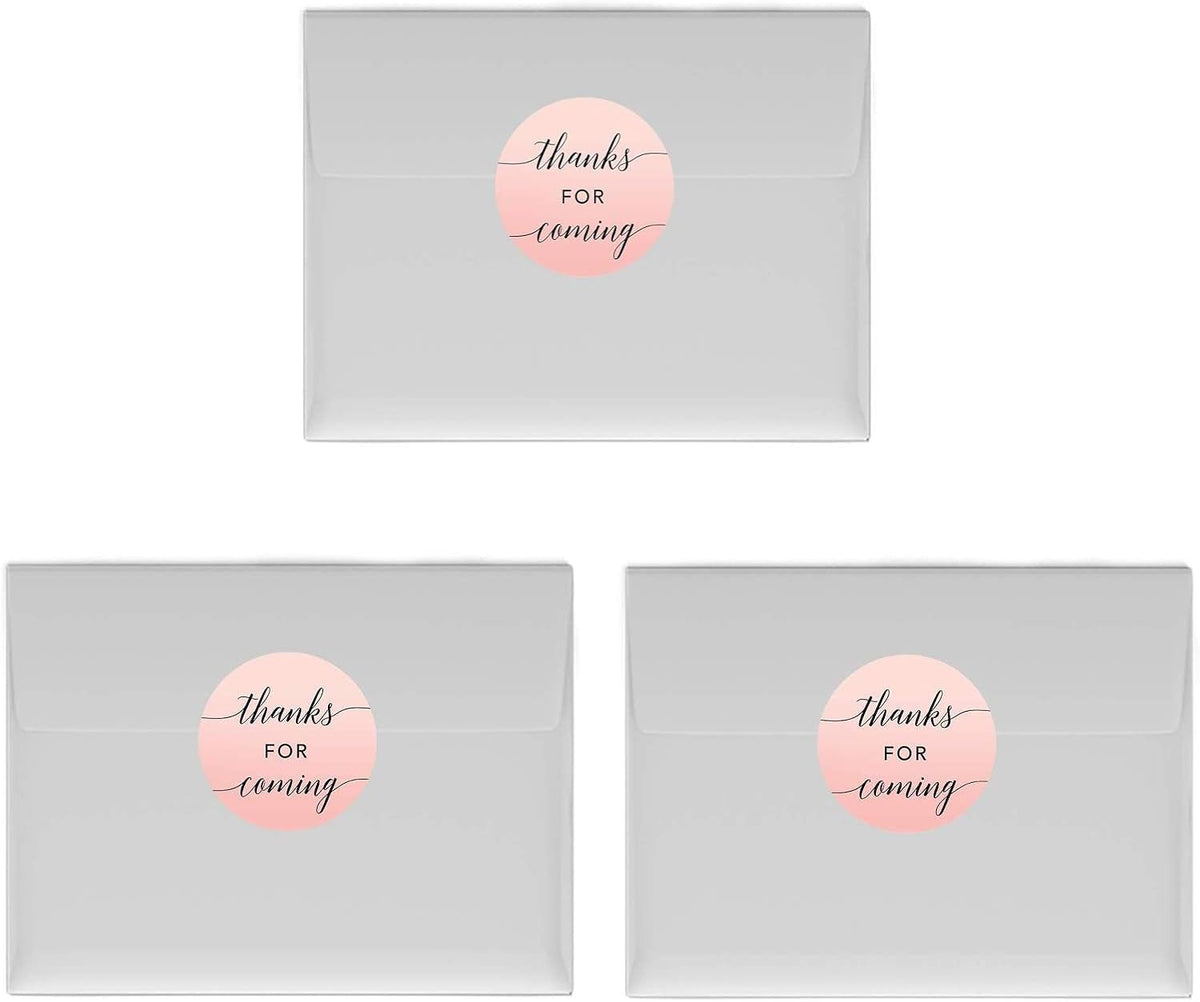 Andaz Press Blush Pink Rose Elegant Party Collection, Small Round Circle Label Stickers, Fits