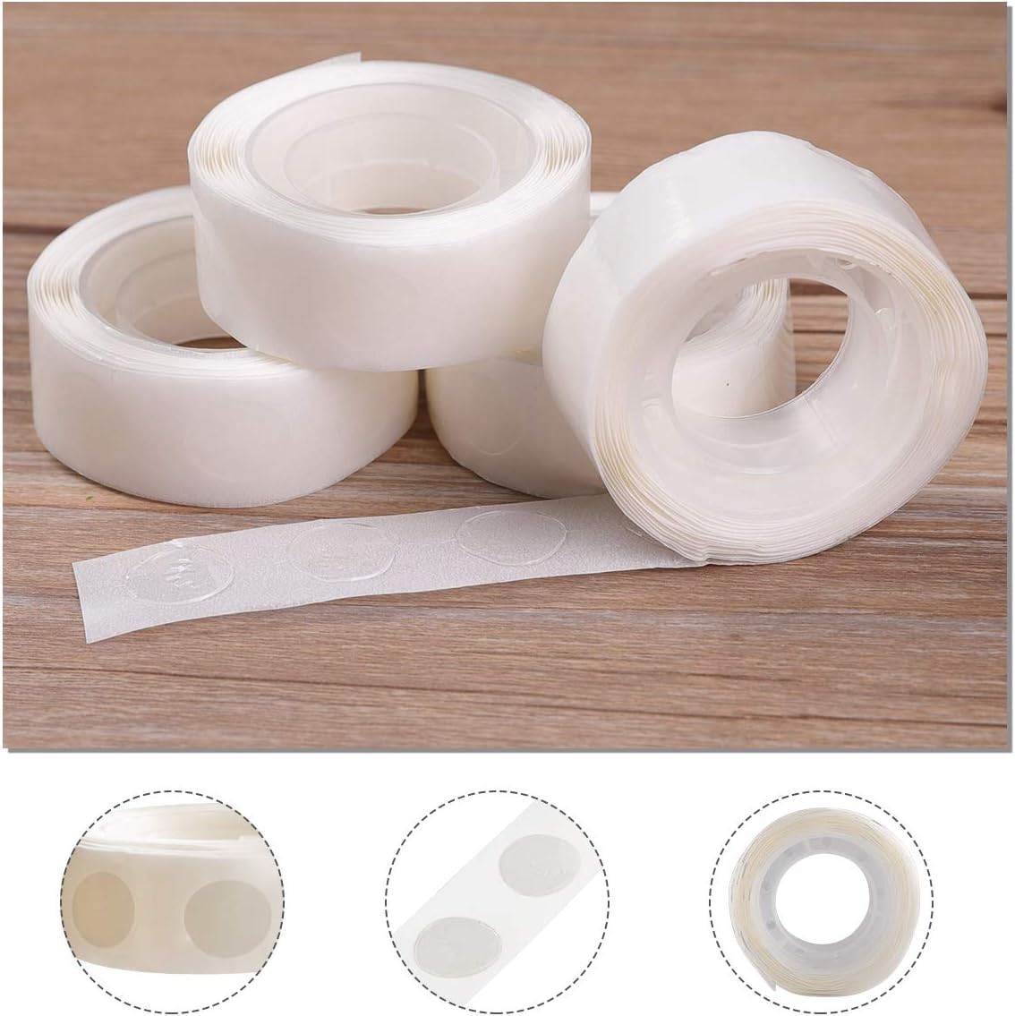 3000pcs Glue Point Clear Balloon Glue Removable Adhesive Dots Double Sided Dots of Glue Tape for