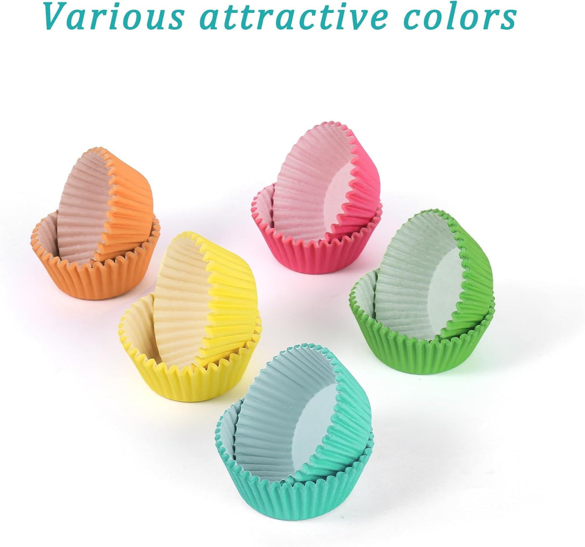 1.4 inch 1000-Count Mini Cupcake Liners Bright Colorful Muffin Baking Cups, Odorless,Baking Paper
