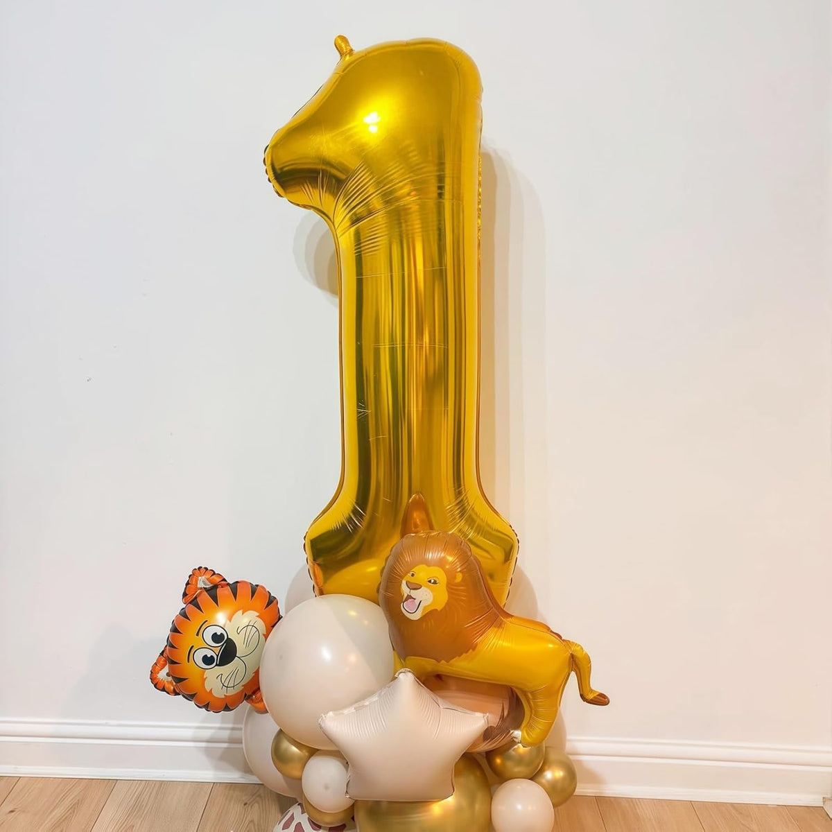 Gold 4 Balloon Number,40 Inch Number 4 Balloon Large Gold 4 Foil Mylar Helium Balloon for Birthday