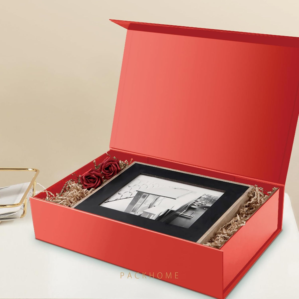 PACKHOME 6 Extra Large Gift Boxes 17.5x11.3x4.3 Inches, Sturdy Shirt Boxes with Magnetic Lids for