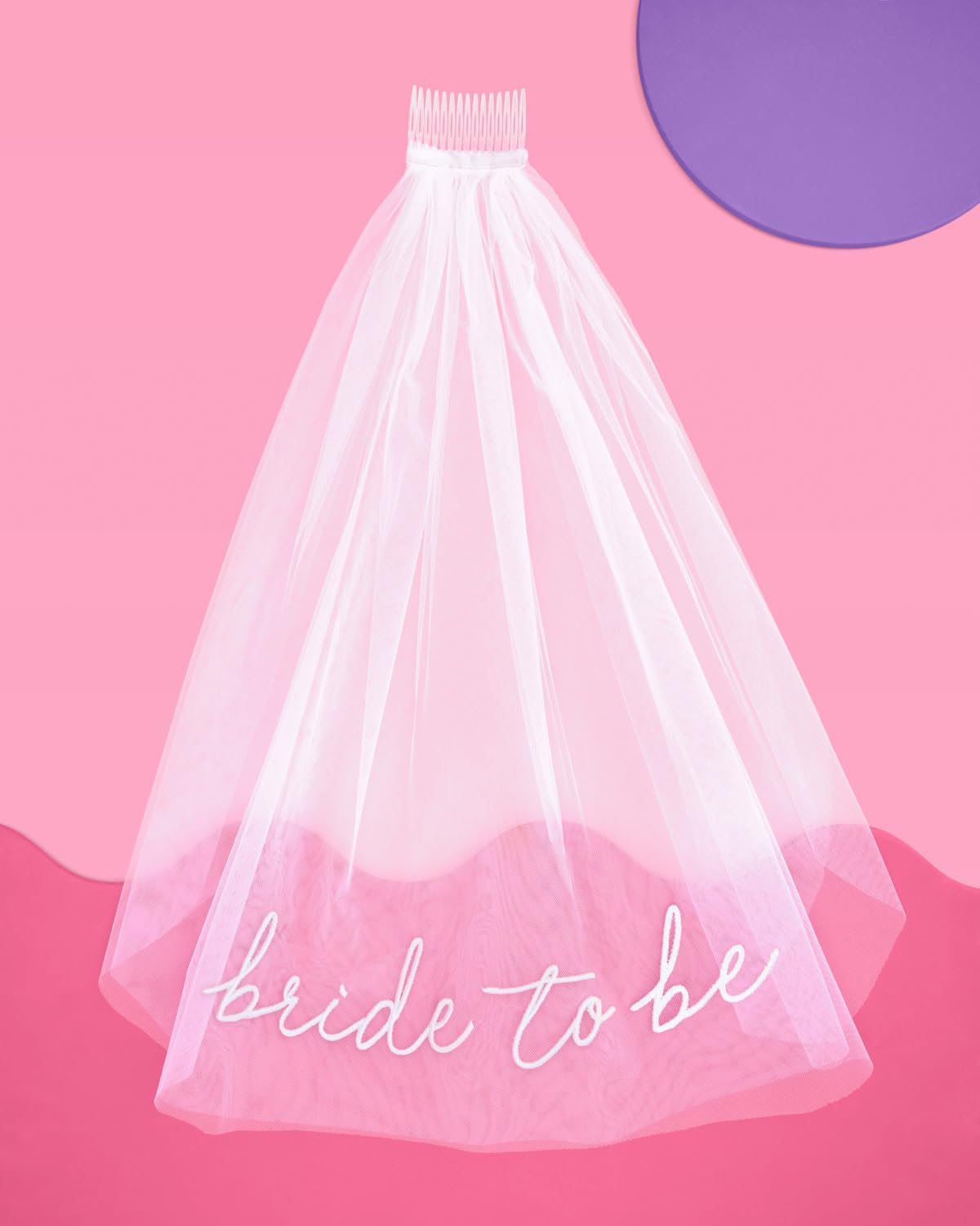 xo, Fetti Bachelorette Bride To Be Embroidered Veil | BachParty Accessory, Bride To Be Headband
