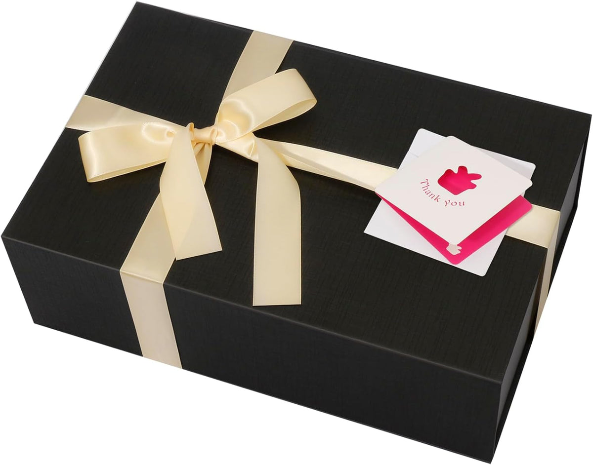 Large Black Gift Box,13.75"x9"x4.5", Gift Boxes with Magnetic Lids for Presents Closure Gift