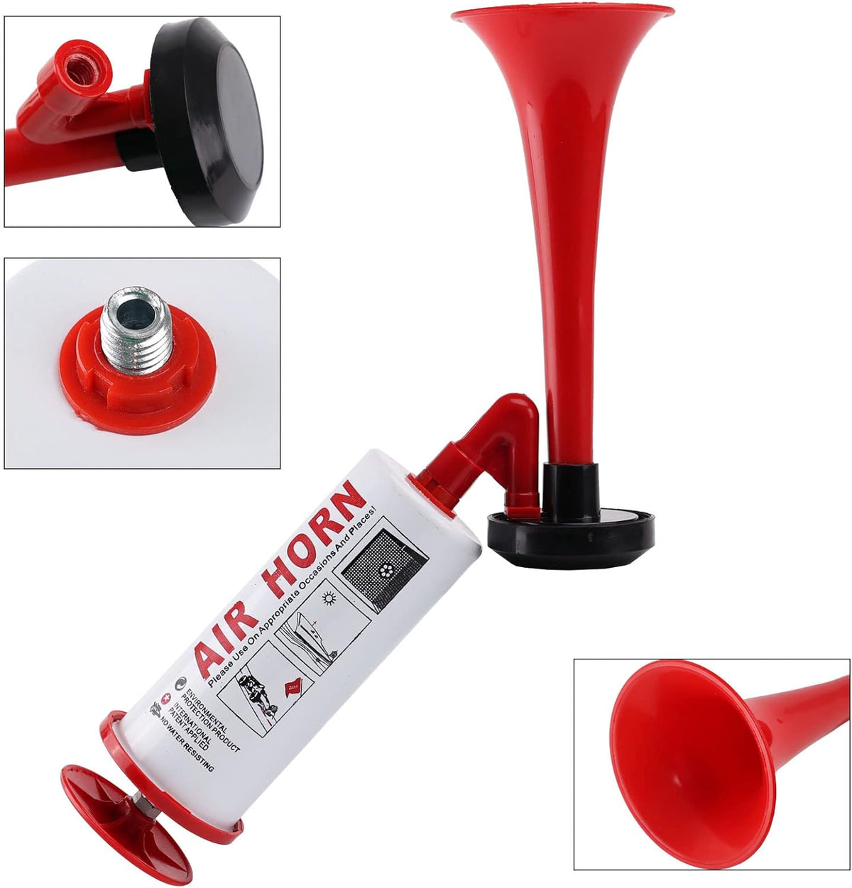 AOLINHAN Reusable Air Horn Loud Boat horn Handheld Stadium Horns Aluminum Personal Safety Handheld