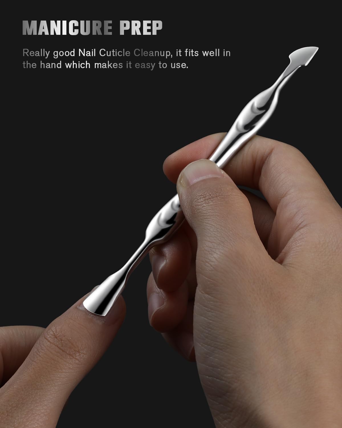 FERYES Elegant Dual-Purpose Cuticle Pusher & Gel Nail Polish Remover - Premium Stainless Steel