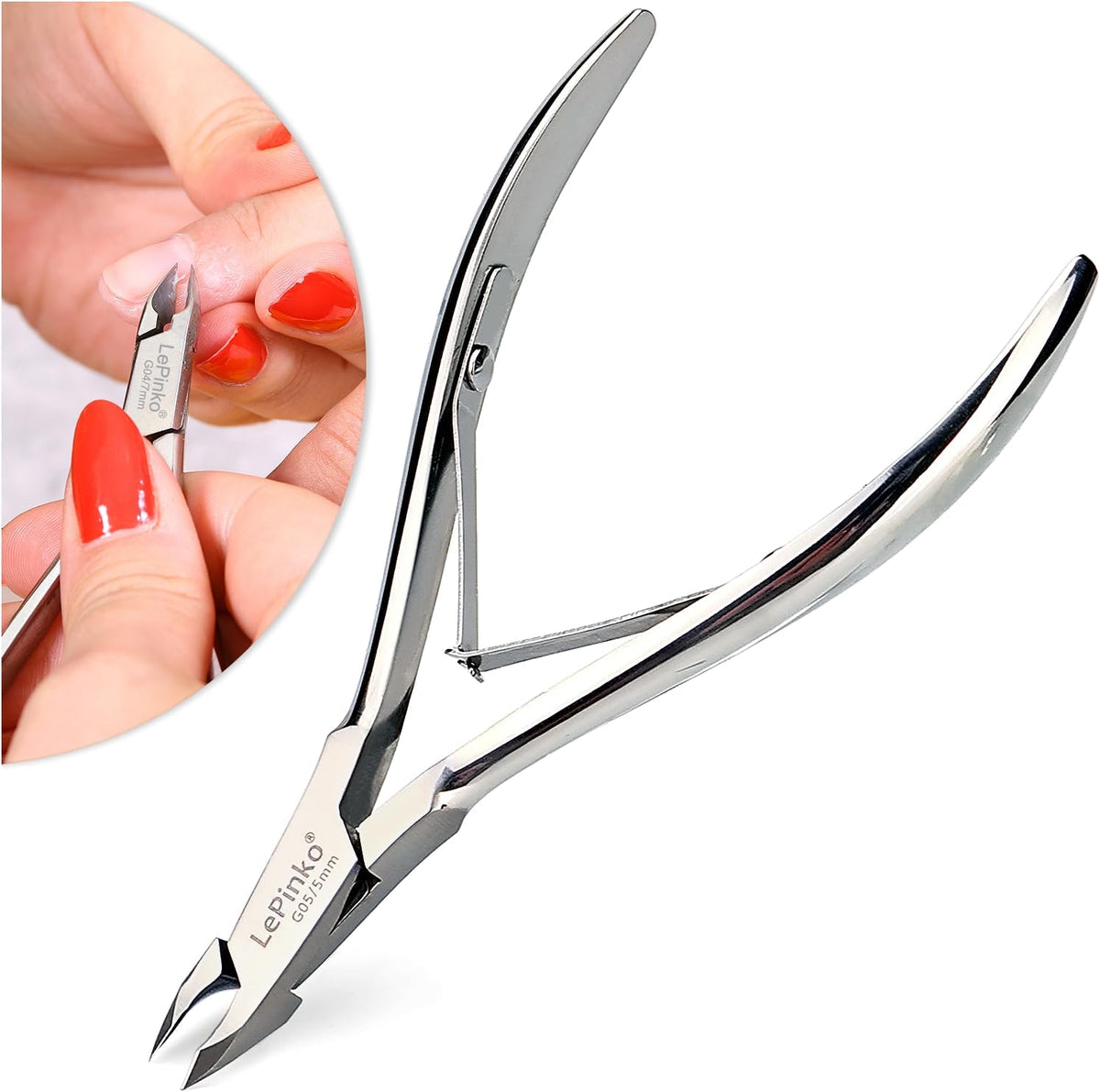 LePinko Professional Cuticle Trimmer kit, Super Sharp Dead Skin Clipper, Labor-saving Cuticula