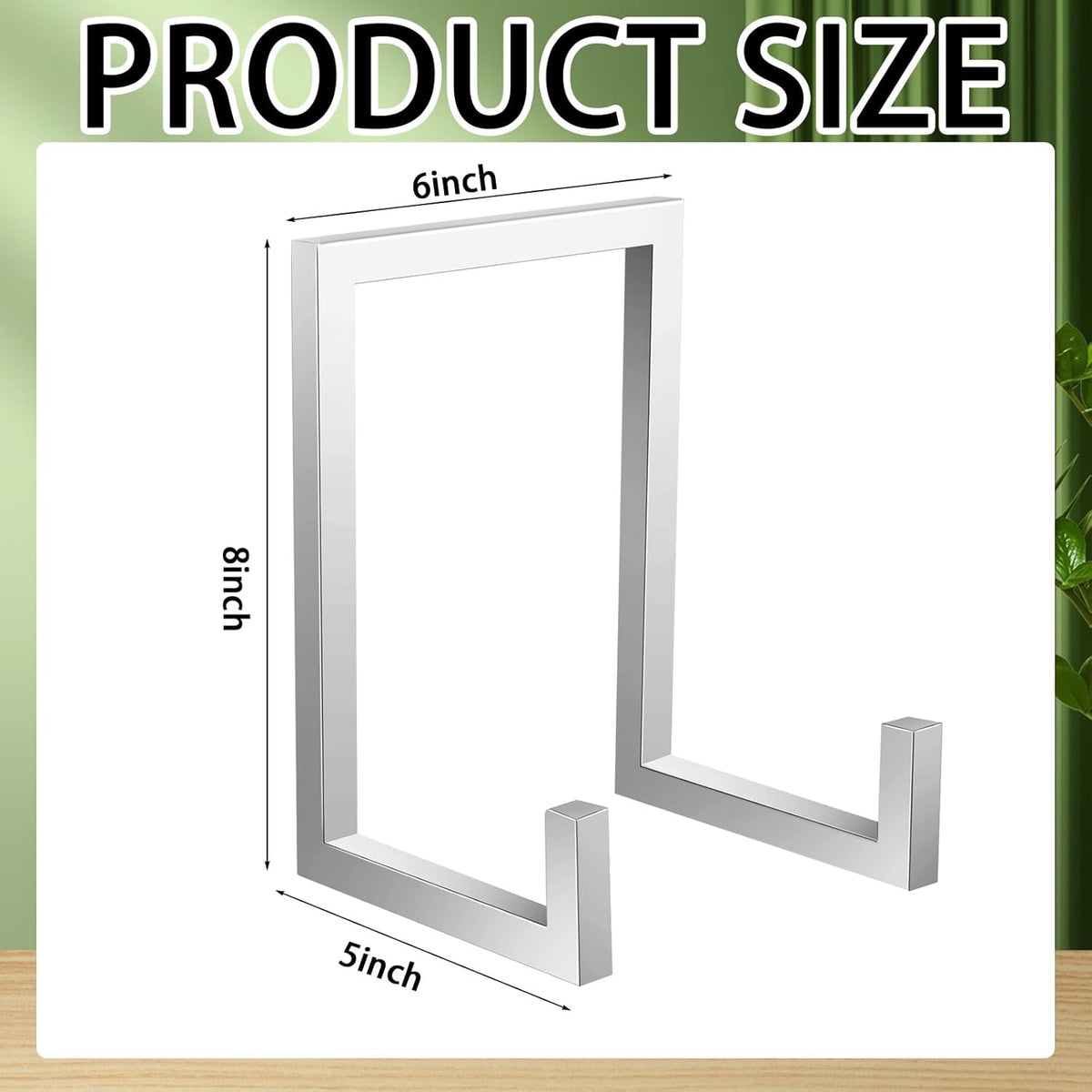 Sweetude 2 Pcs Large Plate Stands for Display Metal Frame Plate Holder Display Stand Decorative