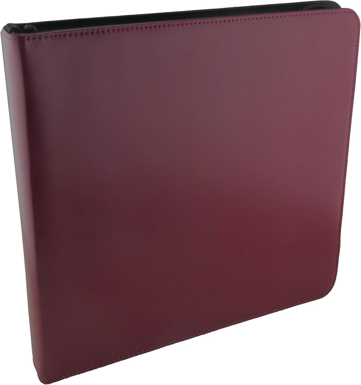 Ursae Minoris 3 D-Ring Large Format Zipper Binder for Up to 600 Sports/Trading Cards - Burgundy