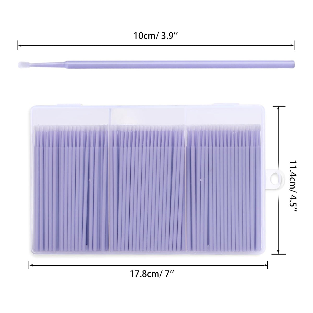 400 Pcs Micro Applicator Brushes,JASSINS Microswabs for eyelash extensions,Disposable 2mm Precision