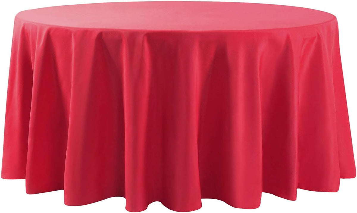 Cupuamon 120 inch Round Tablecloth Washable Polyester Table Cloth Decorative Table Cover for