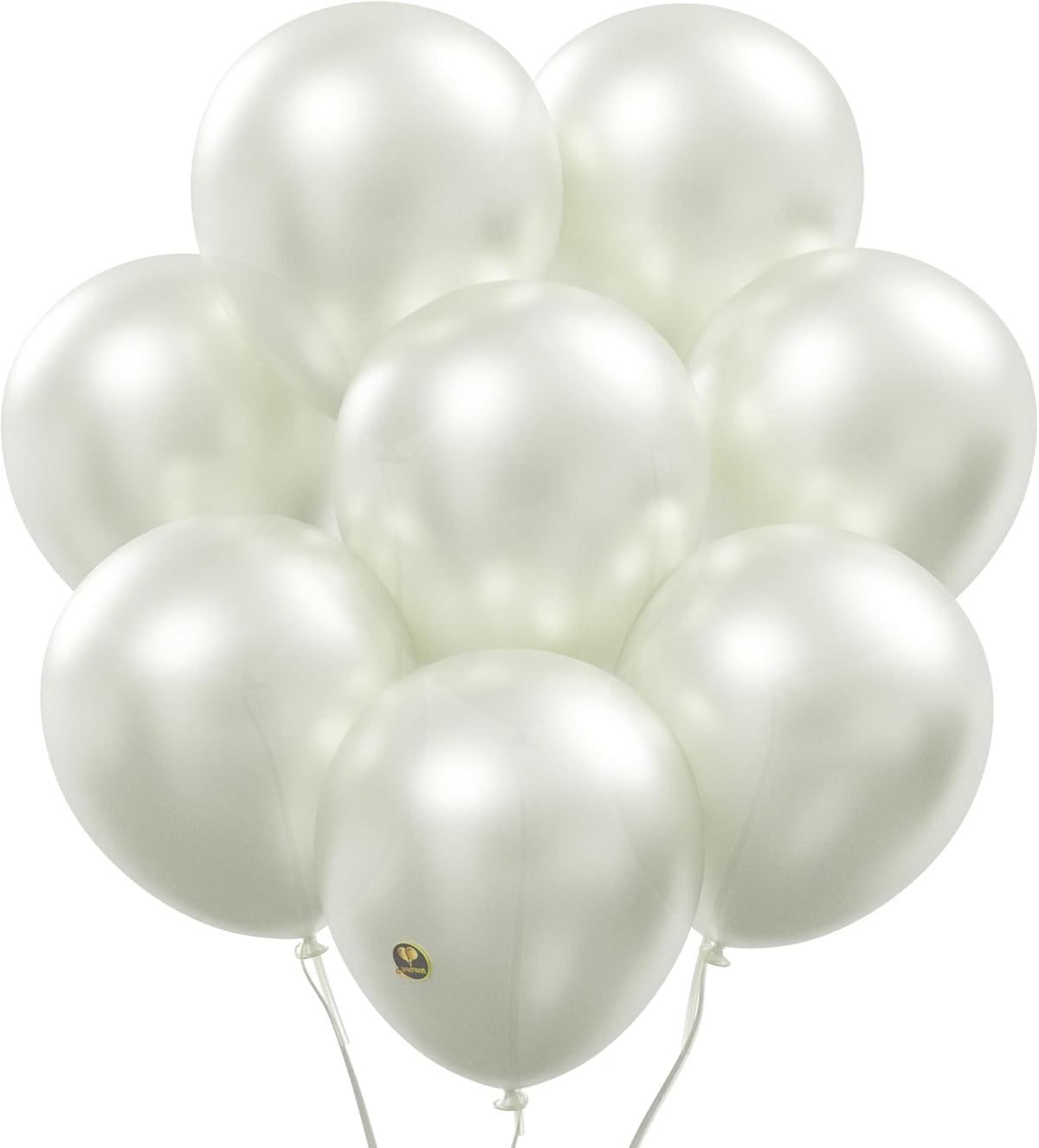 AFTERLOON® Biodegradable Balloons 50 pcs Pearlized White 10 Inch Pearl Color, Pearlescent Thickened