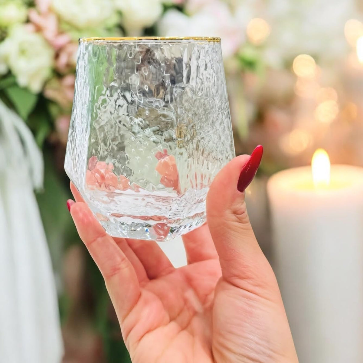 40 count Diamond Unbreakable Stemless Plastic Wine Champagne Whiskey Glasses Elegant Durable