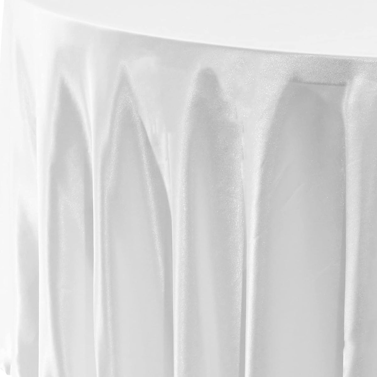 6 Pack 120 Inch White Round Tablecloth - Premium Silky Satin Tablecloth Overlay Smooth Fabric Table