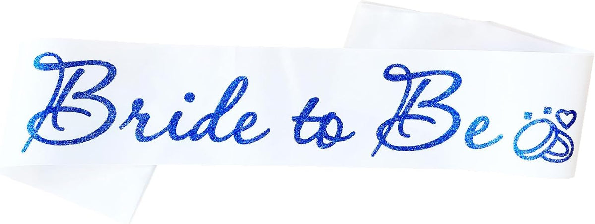 White Bride to Be Sash for Bridal Shower Bachelorette Party Wedding Hen Party Decorations