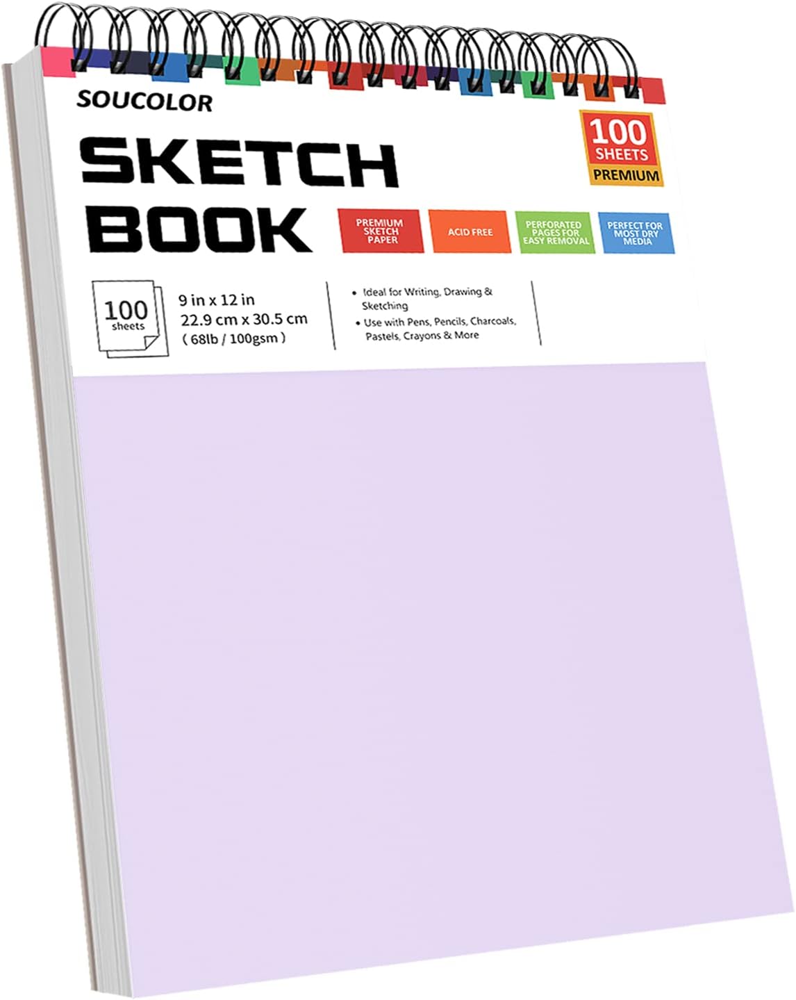Soucolor 9 x12 Inch Sketch Book,Teen Girl Trendy Stuff, Halloween & Christmas for Teen Girls 4-12