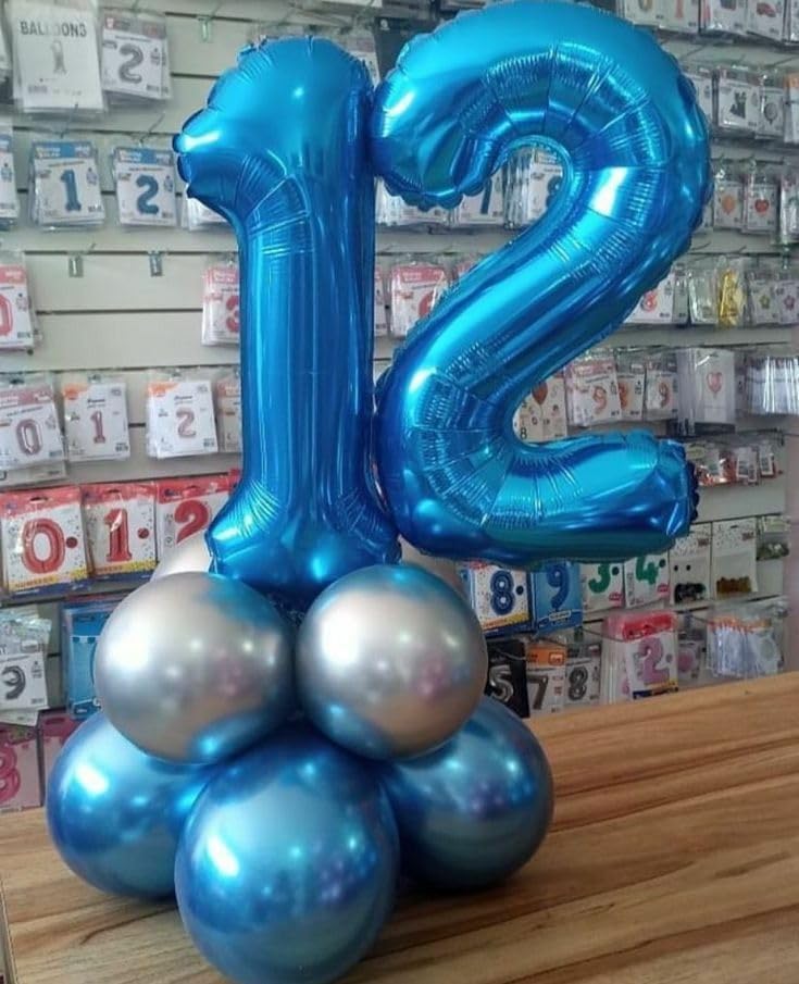 40 Inch Dark Blue Number 2 Balloon Dark Blue Foil Number Balloons 0-9 20 21st 22 28 Balloon Number
