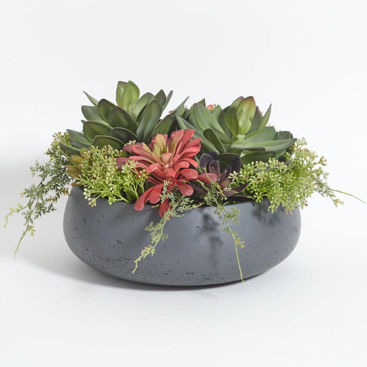 Faux Succulent Arrangement, Premium Artificial Indoor Plant Enhances Interior Design, Display on