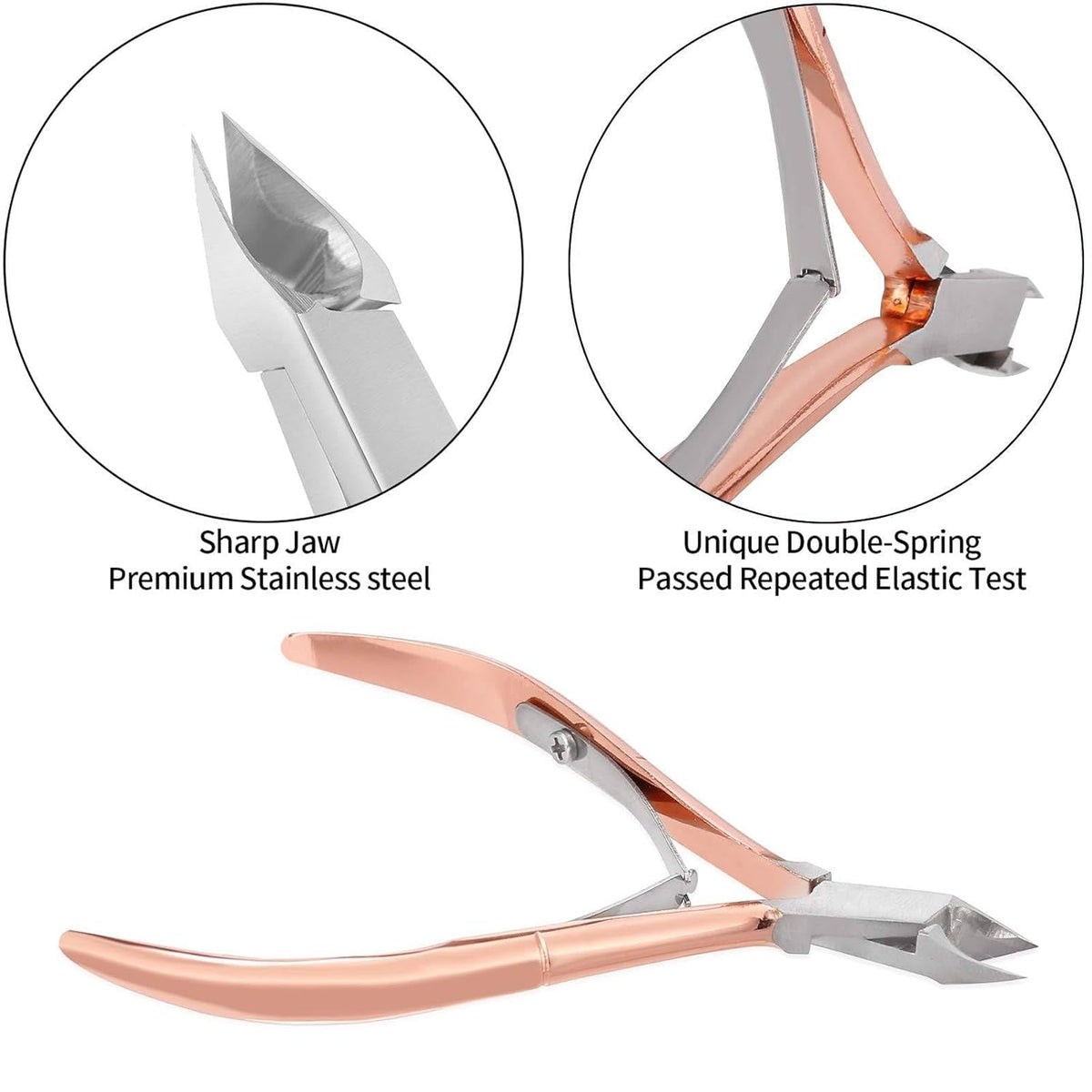Cuticle Trimmer with Cuticle Pusher and Cutter,YINYIN Cuticle Remover Cutter Nipper Clippers