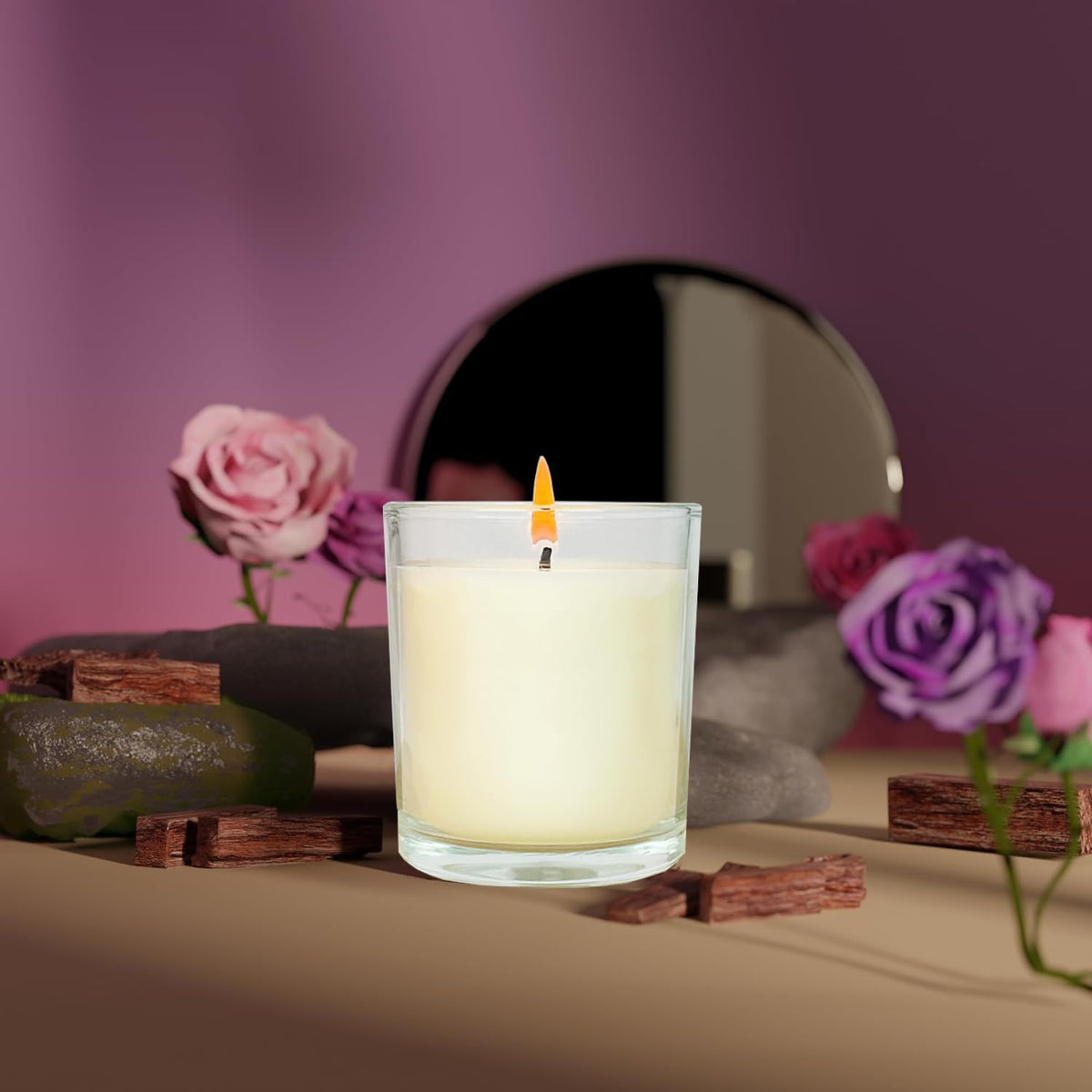 12 Pcs 6 Oz Mini Soy Candles,Eucalyptus Scented Bulk Candle Set,Aromatherapy Candle,Great Stress