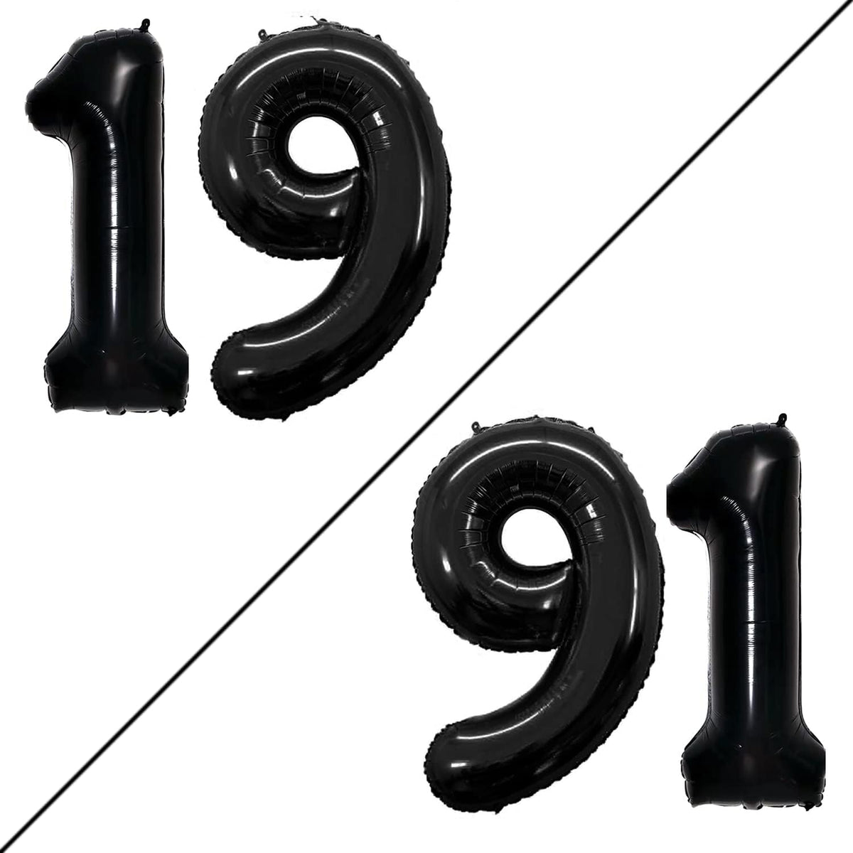 GOER Number 19 Balloons for 19th Birthday Sweet 19 Party Decorations,42 Inch Jumbo Foil Helium 91