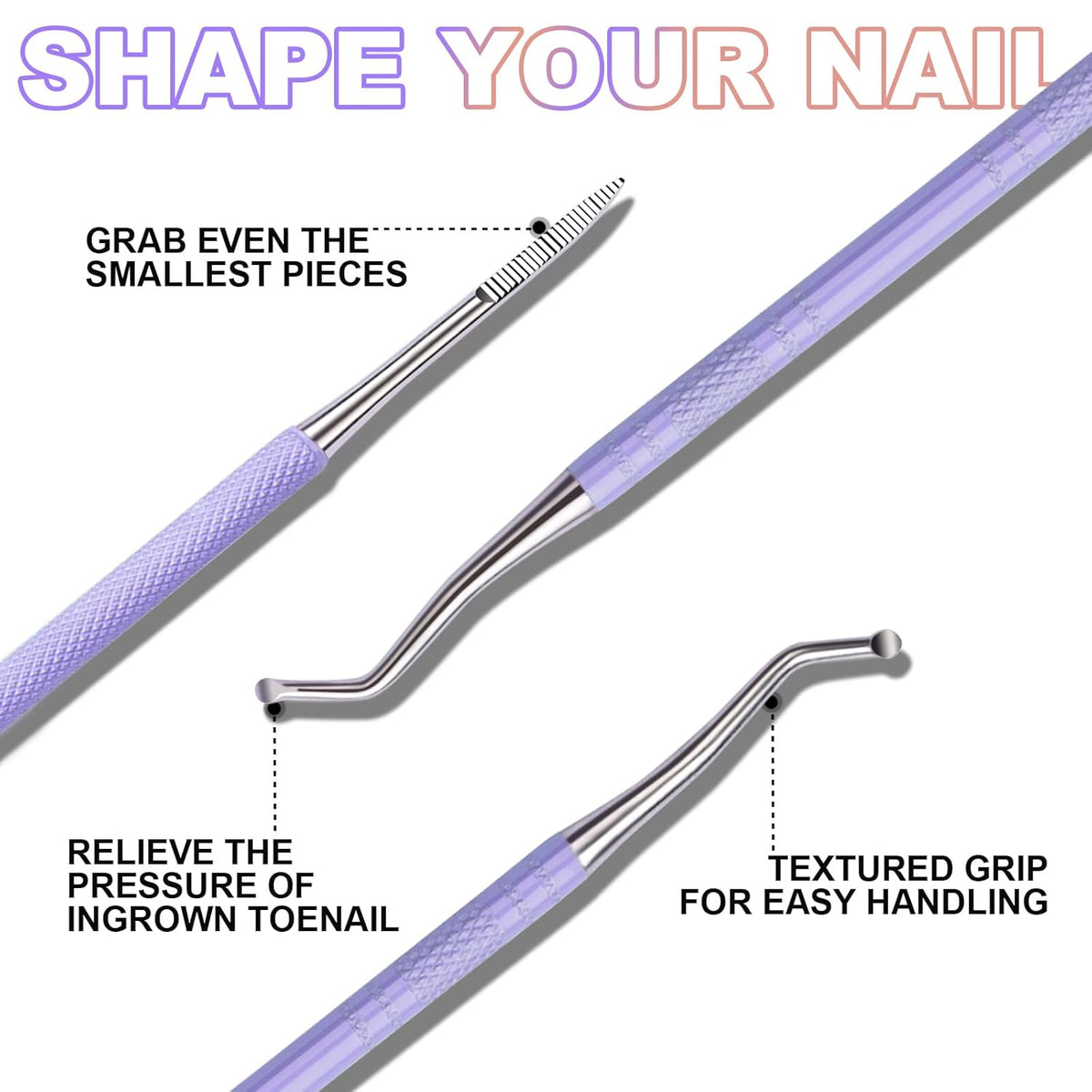 Teenitor Upgraded Ingrown Toenail File and Lifters, Pedicure Tools for Feet, Professional Ingrown