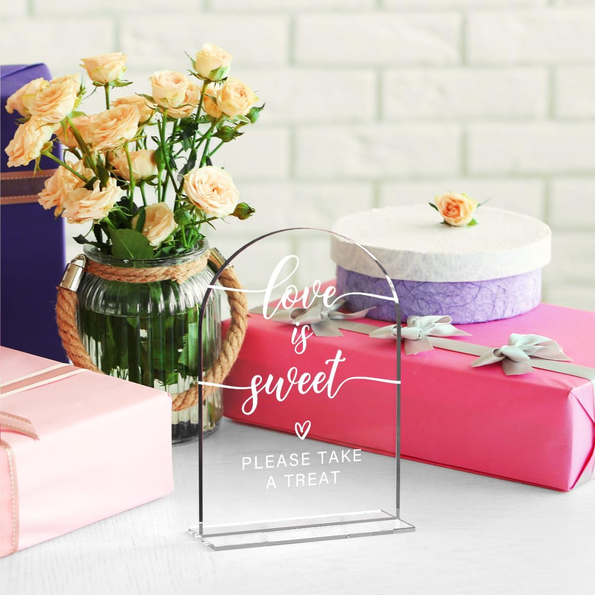 Acrylic Wedding Sign Love is Sweet Sign for Wedding Wedding Signs for Ceremony Modern Calligraphy