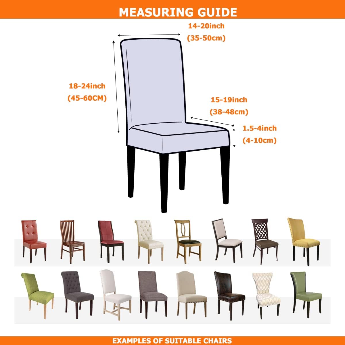 Stretchy Parson Chair Slipcovers for Dining Room Chair seat Covers Chair Protectors for Party Pet