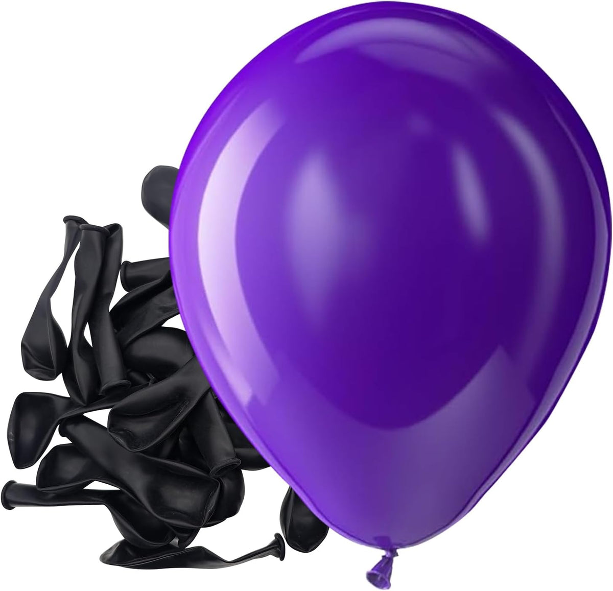 Bezente Dark Purple Latex Party Balloons - 150 Pack 5 inch Matte Small Purple Helium Balloons for