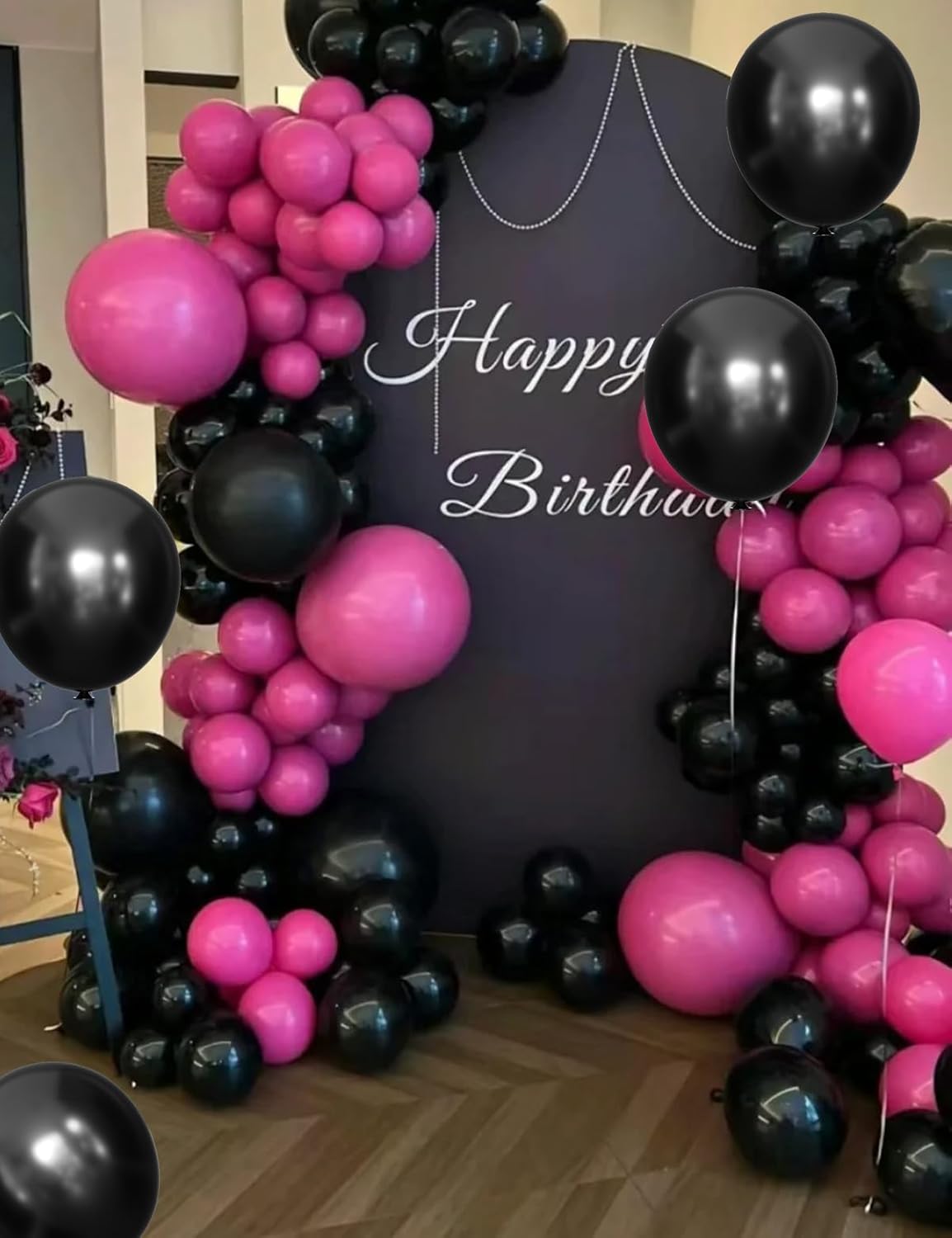 Black Balloons 12 inch, 50 Pcs 3.2g Black Latex Balloon Matte Helium Balloons for Birthday Party