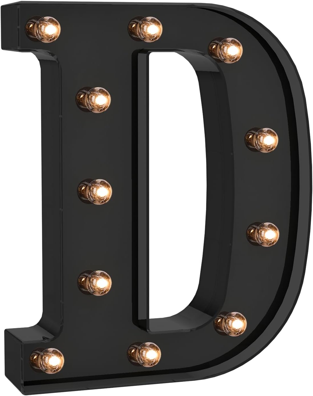 Foaky Black LED Letter Lights for Room Decor - Bedroom Wall Decor, Alphabet Lights for Home