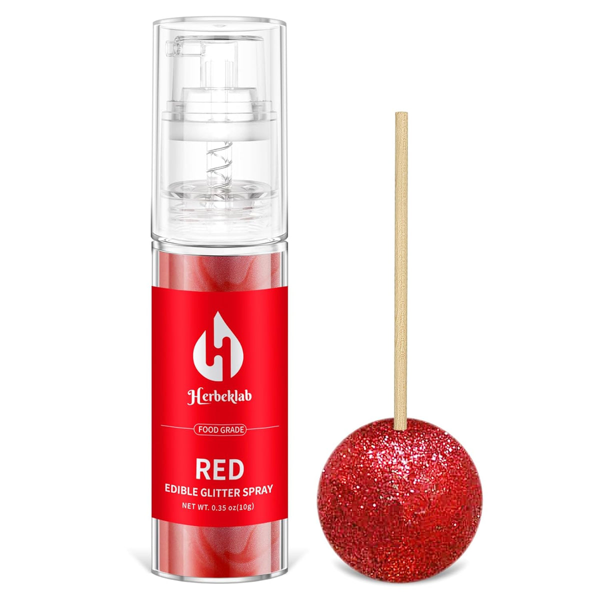 Red Edible Glitter Spray - 10g Edible Red Glitter for Cakes Food Grade Shimmer Powder Cake