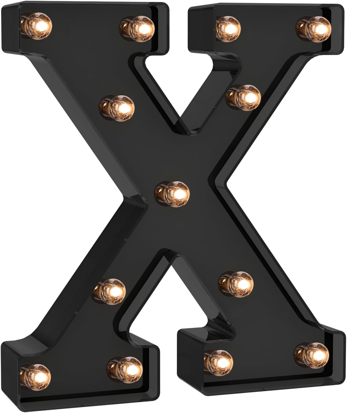 Foaky Black LED Letter Lights for Room Decor - Bedroom Wall Decor, Alphabet Lights for Home