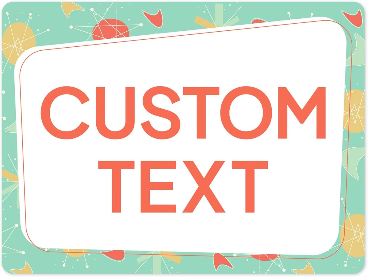 Custom Sign, Custom Street Sign, 11 Font Colors, 13 Font Styles, 4 Hole Options, 22 Sizes, 18x24