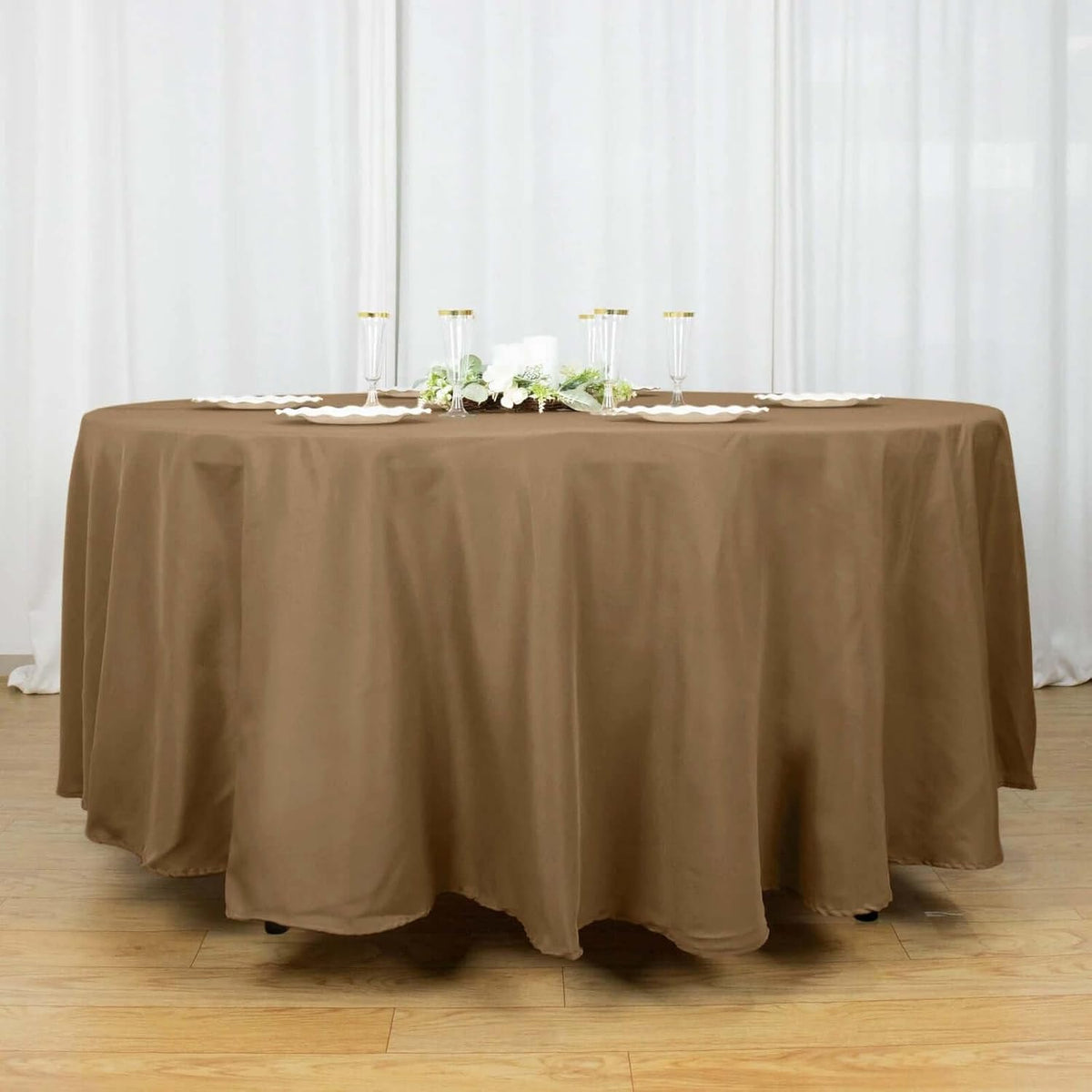 Efavormart Round Tablecloth, 108 Inch Stain & Wrinkle Resistant Washable Table Cloth, Decorative