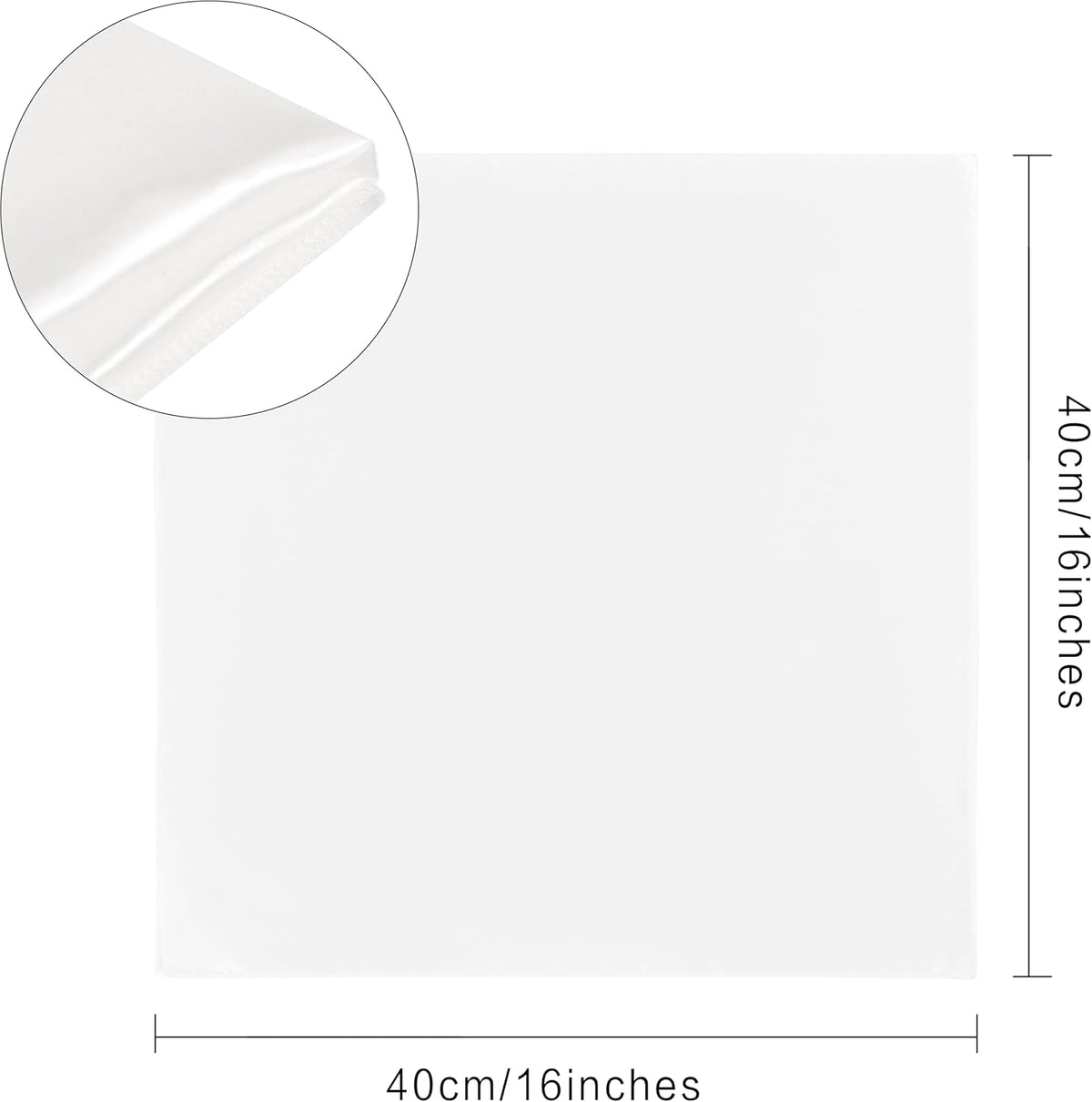 36 Pack Square Satin Dinner Napkins, 16x16 Inches Silky Soft Smooth Table Cloth Napkins for