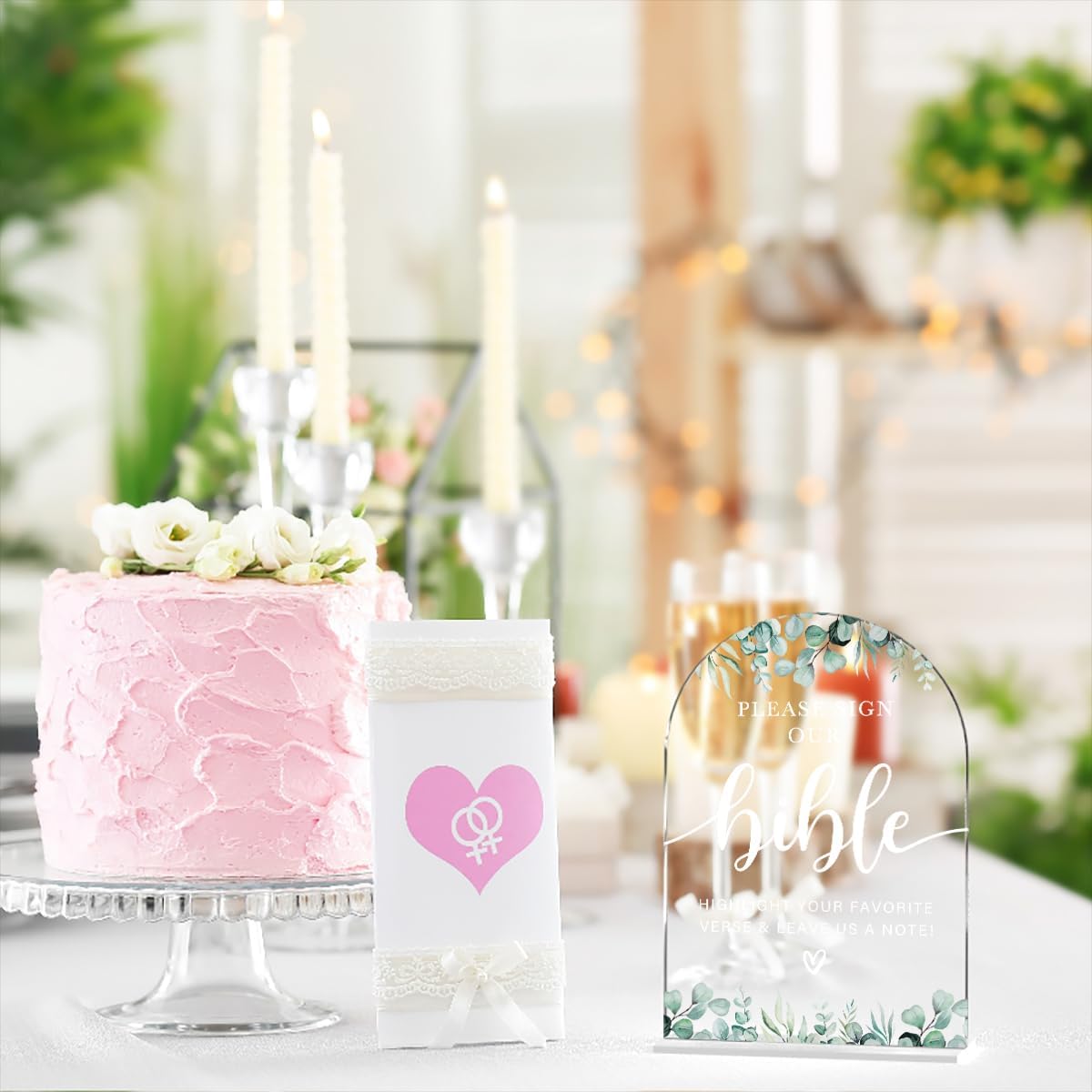 Acrylic Wedding Sign Please Sign Our Bible Signs for Ceremony Modern Calligraphy Arch Acrylic Table