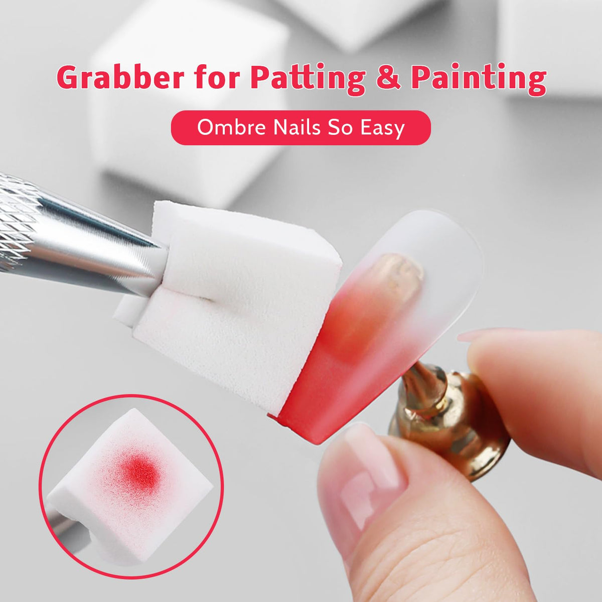 Sponge Pat Paint Nail Gel, Ombre Nails Gradient Gel Nail Blush Blooming Aura Nails Drawing Stripper