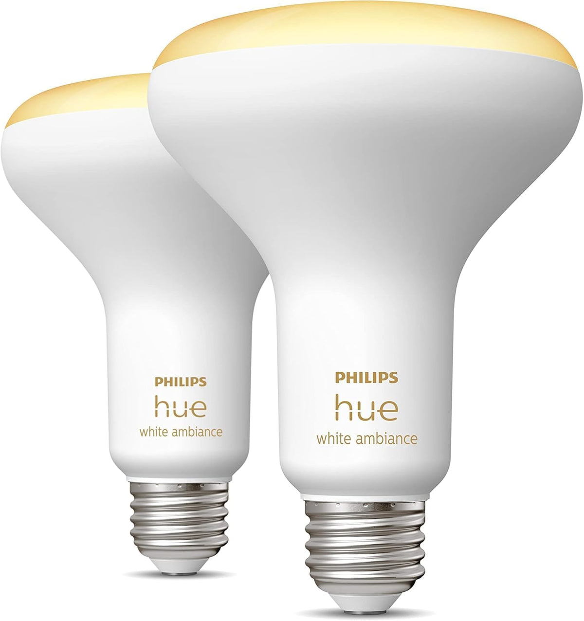 Philips Hue White Ambiance BR30 LED Smart Bulbs (Bluetooth Compatible), Compatible with Alexa