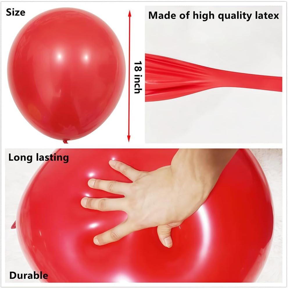 60 Pack Rainbow Balloons 18 Inch Assorted Colors Latex Multicolor Balloon 12 Kinds Colorful Large