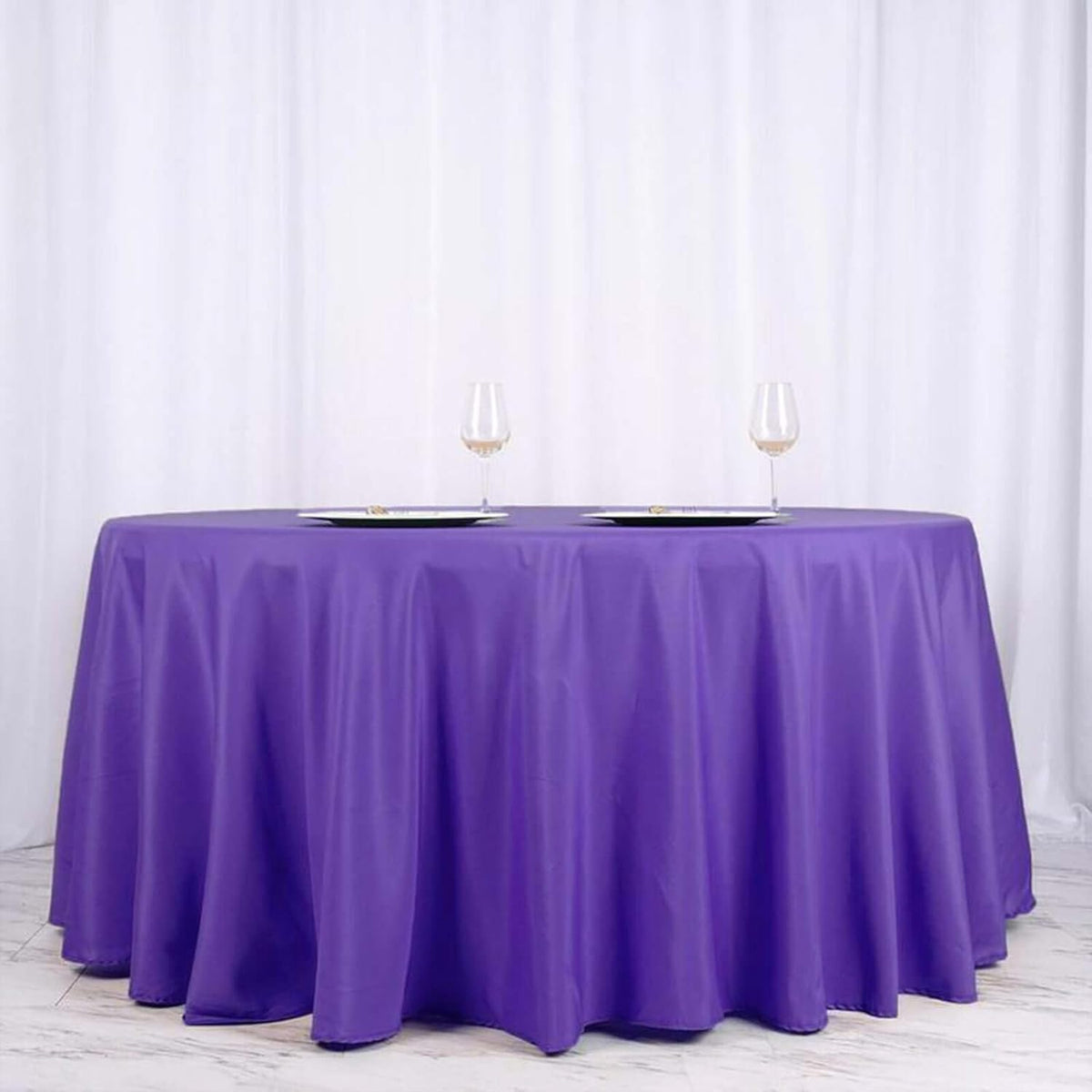 Efavormart Round Tablecloth, 120 Inch Stain & Wrinkle Resistant Washable Table Cloth, Decorative