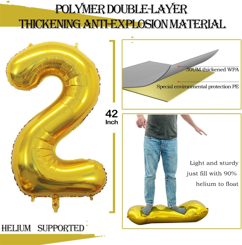 GOER Number 28 Balloons for 28th Birthday Party Decorations,42 Inch Jumbo Foil Helium 82 Balloons