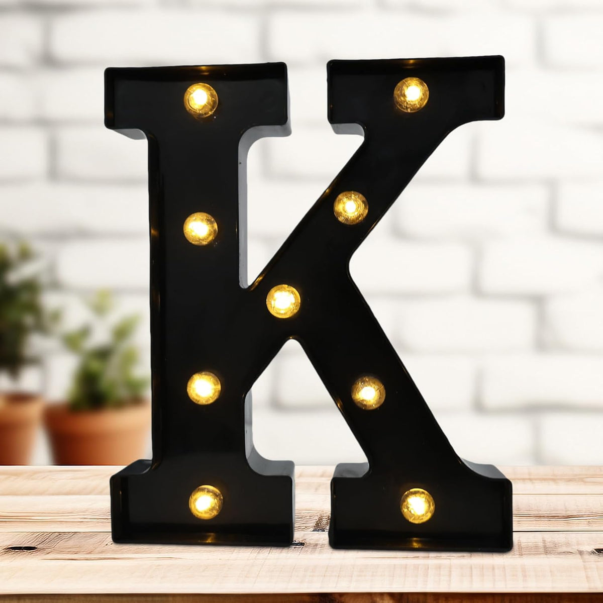Led Marquee Letters, 8.58 Inch Black Light Up Letters, Small Led Letter Lights, Battery Powered