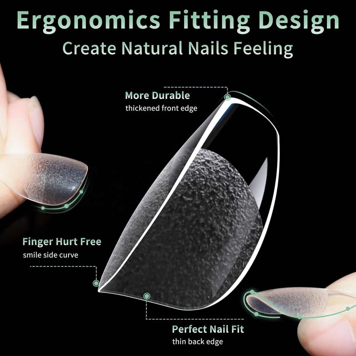 Short Square Nail Tips, 216pcs Acrylic Soft Fake Nails Gel Nail Tips, Full Cover Pre-Shaped Matte