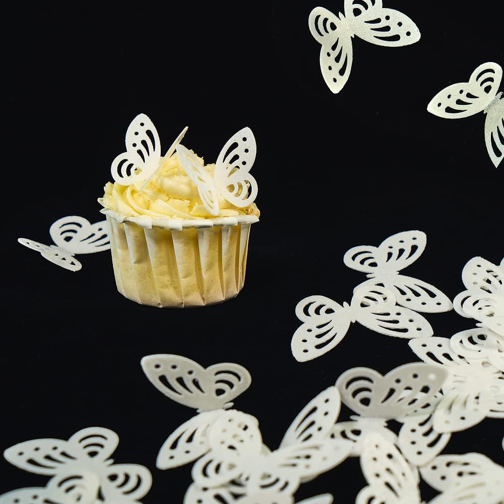 Edible Flowers Edible leaves &Edible butterflies Wafer Paper Cake Cupcake Toppers for Decorating