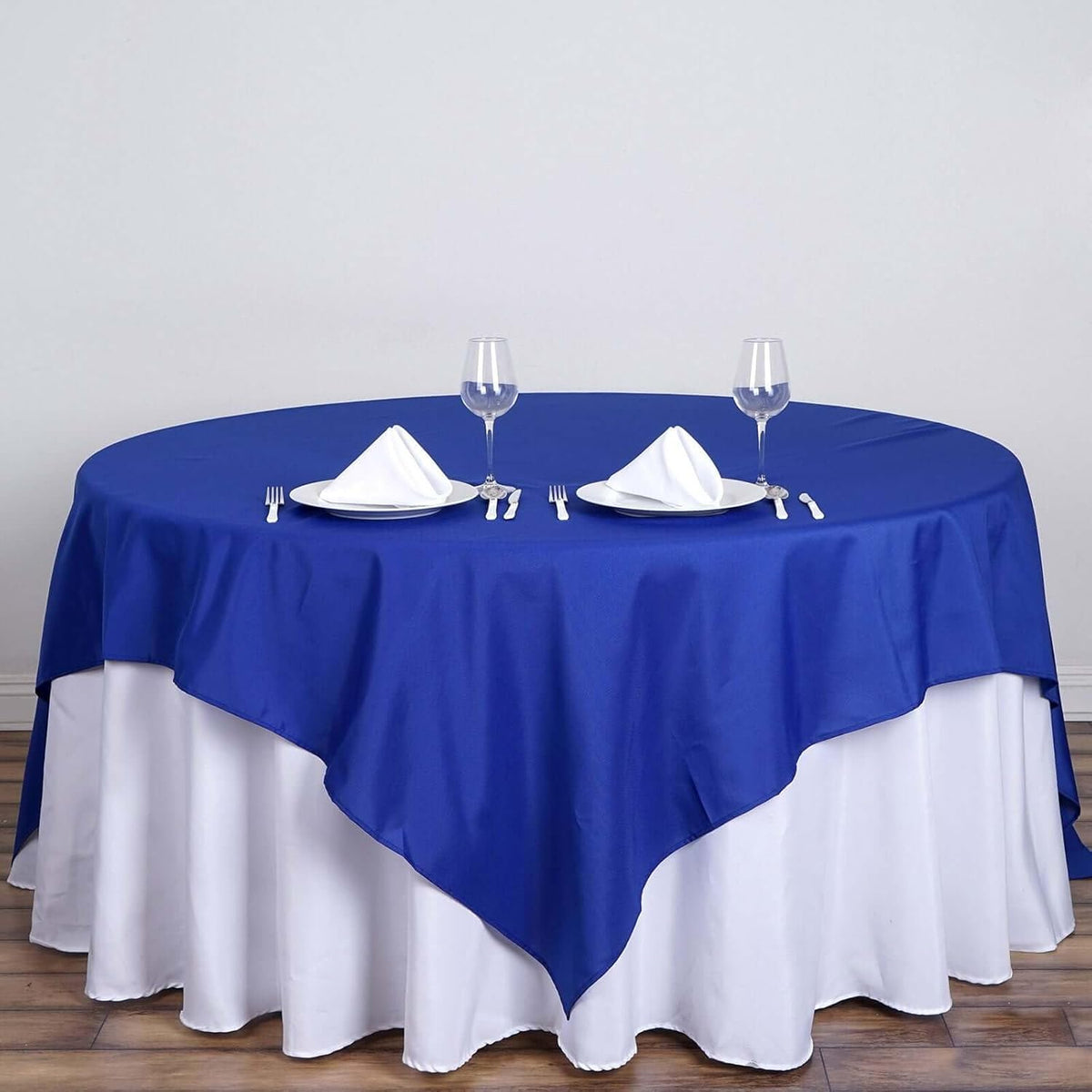 Efavormart 70" Square Linens Royal Blue Wholesale Linens Polyester Square Linen Tablecloth for
