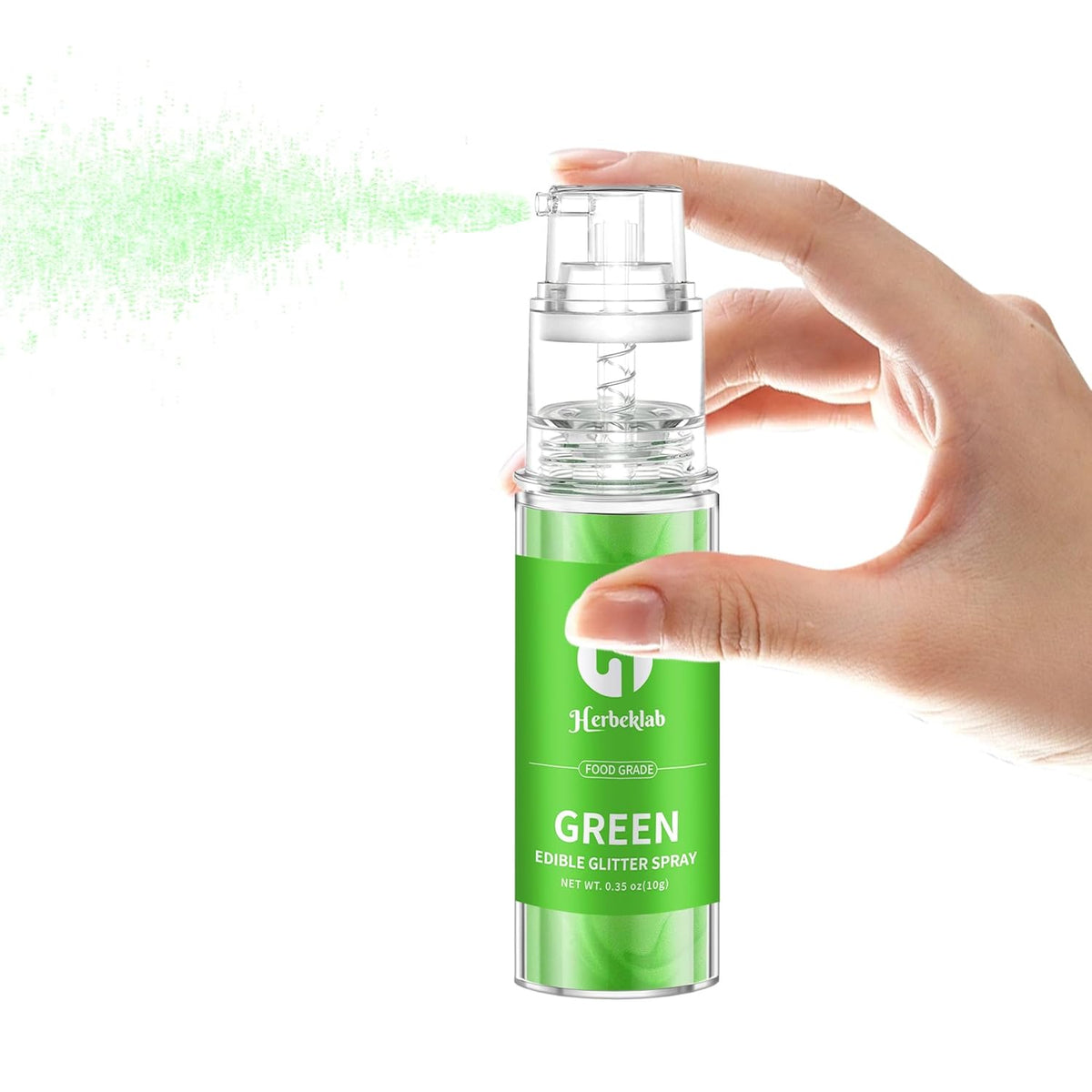 Green Edible Glitter Spray - 10g Edible Green Glitter for Cakes Food Grade Drink Glitter for